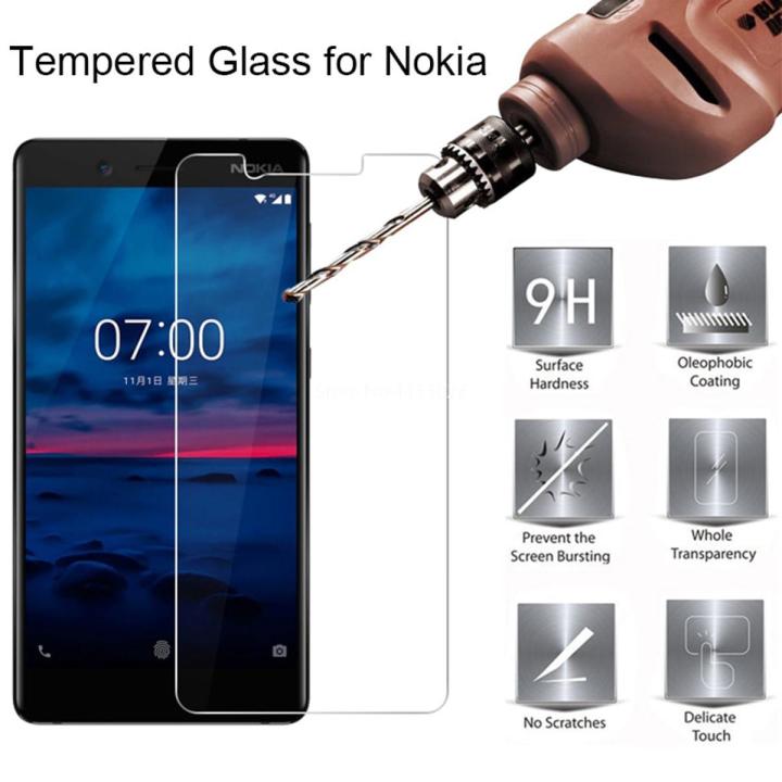 （For Nokia 3.1）Tempered Glass for Nokia 3.1 Plus 5.1 2.1 Toughed Screen Protector for Nokia X6 6.1 Plus 7.1 Anti Scratch Protective Film Glass