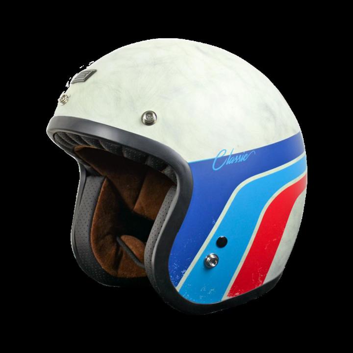 Motorcycle Helmet - Origine Classic Matt Vintage White Helmet