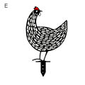 Creative Black Metal Chicken Statue Ornament Decor Yard Art Garden Sculpture. 