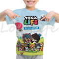 Toca Life world kids T shirt Harajuku o-neck boys T-shirts Kawaii girls tee shirt children clothes Toca Boca print T-shirt tops. 