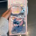 Disney New Stitch Clear So Cute Phone Case For iPhone 15 14 13 12 11 Pro Max XR XS X 7 8 Plus Kawaii Y2K Soft Transparent Cover. 