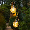 Solar Jar Lamp - Hanging Solar Glass Jar Lights Outdoor, Waterproof Glass Lantern Table Lamps Great Outdoor Lawn Decor for Patio Garden. 