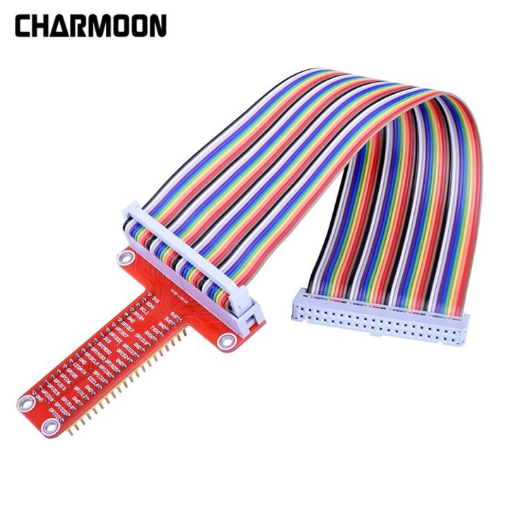 RPi GPIO Breakout Expansion Board + 40pin Flat Ribbon Cable for Raspberry Pi 4 3 2 Model B B+