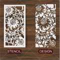 Floral Garden Pattern Stencil for Wall, Fabric & Wood Art – Dense Bloom Design – ID# 667. 