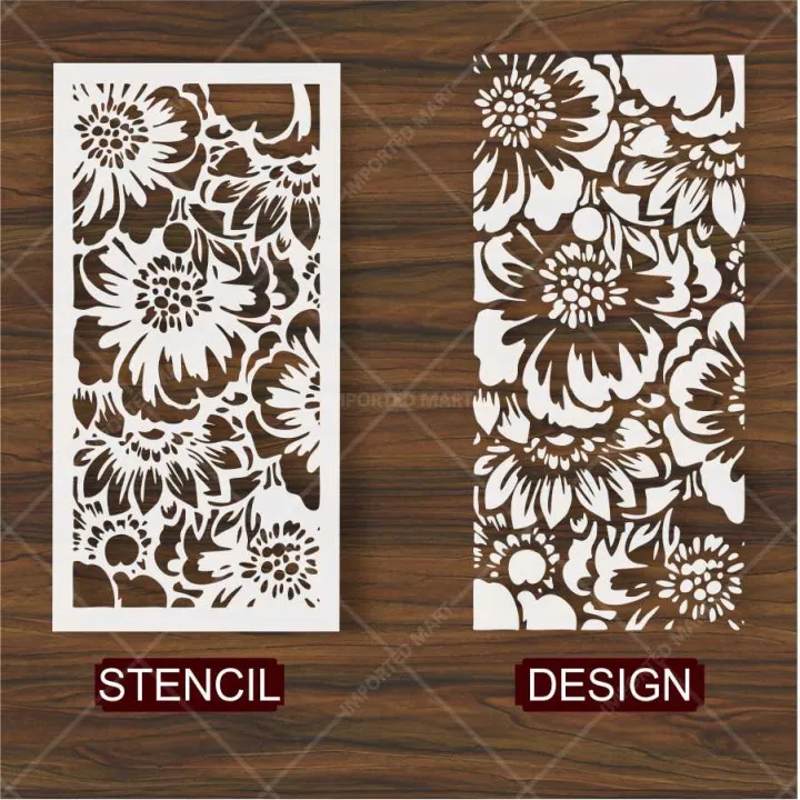 Floral%20Garden%20Pattern%20Stencil%20for%20Wall,%20Fabric%20&%20Wood%20Art%20%E2%80%93%20Dense%20Bloom%20Design%20%E2%80%93%20ID#%20667%20-%20Image%204