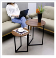 Prime Pickz Modern Minimalistic Nesting Table Set with V Shape Metal Frame | White, Black, Brown, Beige Tops. 
