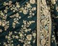 Green Fancy Bridal Chiffon Heavy Embroidery Saree by Sadaf Saree Emporium - SSE-0002. 