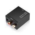 Digital Coax Optical SPDIF Toslink Signals Analog RCA Audio Adapter Converter for 3.5mm. 