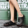 Men Sandals Fashion Summer Hole Shoes Rubber Clogs Men Garden Shoes Outdoor Beach Flat Sandals Unisex Beach Slippers. 