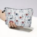 Delicate Crafts Hanging Hole Cosmetic Bag Smooth Zipper Vicuna Print Large Capacity Beauty Handbag for Vacation. 