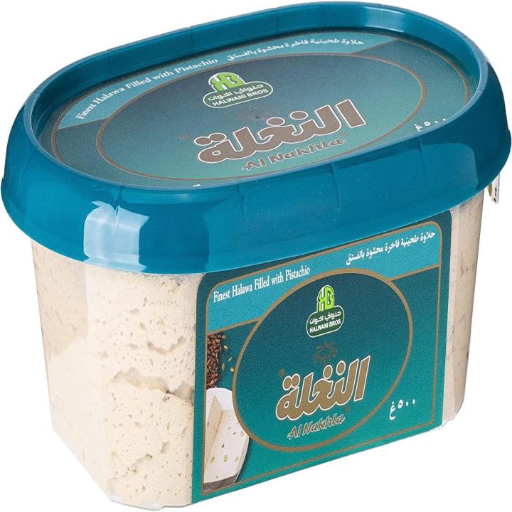 Halwani Al Nakhla Halawa Covered With Pistachio 500 gm
