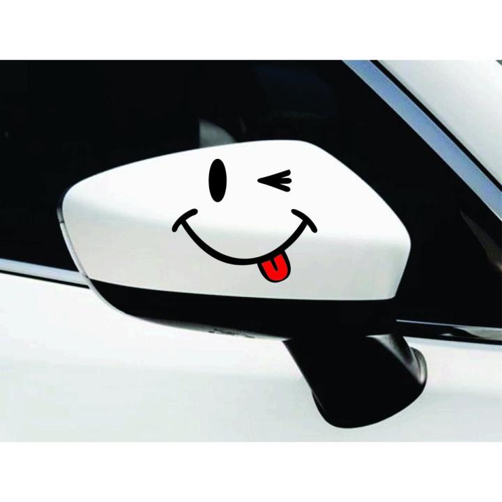 2 Pcs Eye Winkling (Black and Red Pair) Side Mirror Funny Decals Stickers for Auto Car Side Mirror L+R Rear view Stickers Car decoration Car Sticker,Car Accessories, Stickers for Car by Sticker Saloon