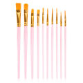 10 Pc Paint Brushes Watercolor Brush Set Art Glass Paintbrushes Black Handle Watercolor Acrylic Oil Brush Painting Art Supplies. 