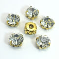 Gold Sew On Rhinestones Trim Claw Rhinestones Shiny Crystal Stones Beads Sew On Rhinestone for Clothes. 