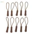 3x10pcs Zipper Pull Cord Zip Puller Fastener Slider Replacement Tan. 