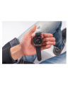 Guess Mens Black Stainless Steel Case Black Dial Black Genuine Leather-Silicone Band Watch-GW0500G2. 