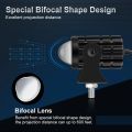 Mini Projector Lens Spotlight For Bikes And Cars (Full Set) Waterproof Auxiliary Led Fog Lamp German Technology. 