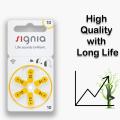 Siemens Hearing Aid Batteries - Signia Hearing Aids Battery - Size +10 Yellow. 