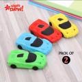Car Erasers for Kids - Creative Cartoon Racing Car for School-Age Children (Random Colour). 