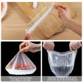 25/ 50/100 Pcs Disposable Cling Film Cover Elastic Food Grade Fruit Vegetable Storage Wraps Reusable Bowl Dish Plate Cup Cap Transparent Universal Food Cover Stretch Lids Cookware Kitchen Seal Preservation Vacuum Dust Proof Plastic Fresh Keeping Saver Bag. 