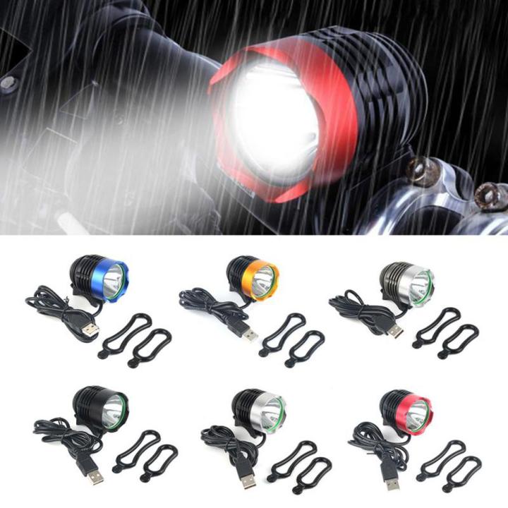 T6 LED Bicycle Light 6400Mah 1200LM 3 Modes USB Rechargeable Power MTB Mountain Road Bike Front Lamp Cycling Equipment