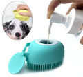 Pet Bath Brush for Cat & Dog Shower Bath Brush Massage Gloves Soft Safety Silicone Comb with Shampoo Box Pet Accessories for Cats Shower Grooming Tool. 