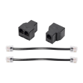 2PCS RJ11 Telephone Cable Splitter 15cm Cable 6P4C 2 Ports Telephone Cable Splitter Adapter Easy Install Easy to Use. 