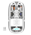 Compro™ 3 Modes Wireless Transparent 2.4G Mouse. 