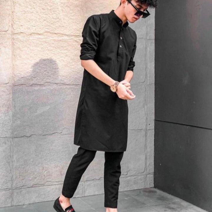 Black Kurta Pajama For Men Daraz.pk