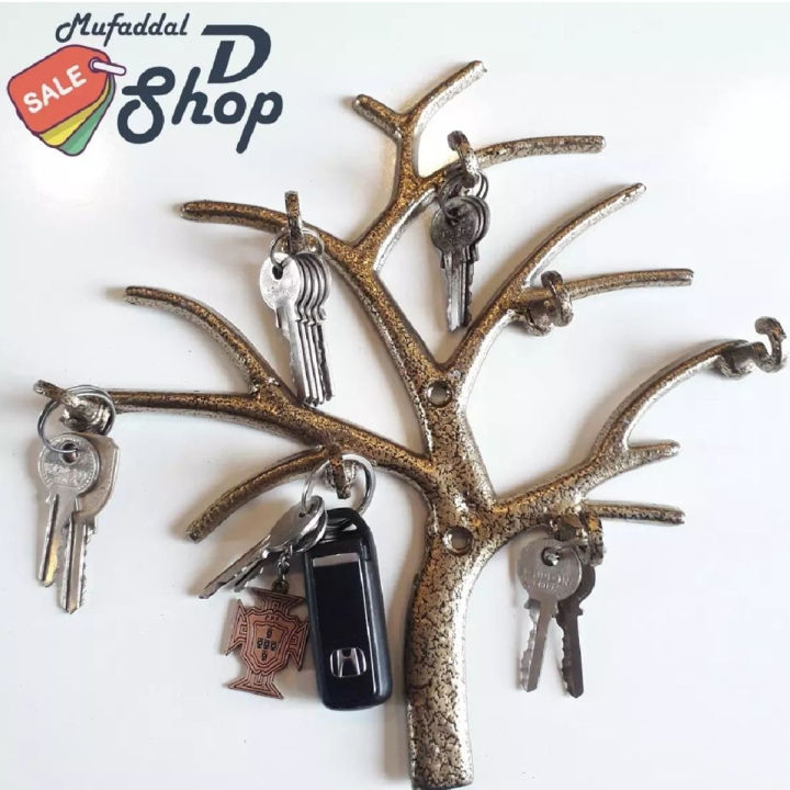 Key%20Holder%20Tree%20Design%20Wall%20Hanger%20for%20Keys%20and%20Key%20Chains,%207%20Hooks,%20Decorative%20Home%20Wall%20Rack,%20Durable%20High%20Manganese%20Alloy%20Steel,%20Easy%20to%20Mount%20-%20Image%202