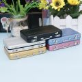Metal Metal card holder Stylish Suitcase-style Bank card-sized Mini suitcase  holder Mini Bank card holder box case for Business professionals Travelers Office use  organization. 