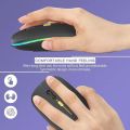 HP W10 Wireless RGB Rechargeable Mouse – Bluetooth & 2.4G Dual Mode, Silent Click, Adjustable DPI, Ultra-Thin Slim Design by Ecoelec. 