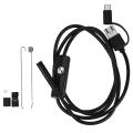 3-In-1 Industrial Endoscope Borescope Inspection Camera Built-in 6 LEDs IP67 Waterproof USB Type-C Endoscope for Android Smartphones/PC(1M 7Mm). 