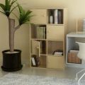 eFurniture Gorgeous 4-Tier 8 Cube with 4 Door and 4 Open Cube Shees Bookcase Bookshef Storage Bookcases Multifunctional Display Shelf. 