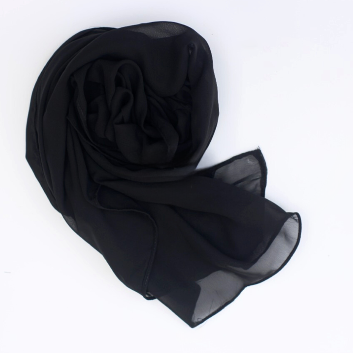 Chiffon Hijabs Scarves - Lightweight, Breathable, Plain Colors, Versatile for Niqab and Everyday Wear