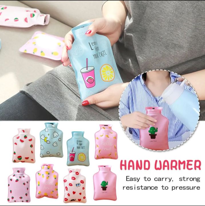 Mini Hot Water Bottle, Light and Handy Hot Water Bag Hand Warmer 100 ML Cartoon Hand Warm Water Bottle Cute Mini Hot Water Bottles Small Portable Hand Warmer Water Injection Storage Bag Tools - 1 Piece