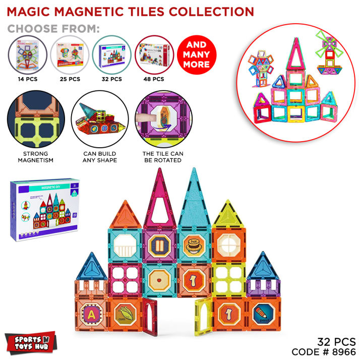 Magnetic%20Tiles%2025%20&%2014%20Piece%20Set%20Kids%20Magnet%20Toys,%20Clear%203D%20Magnetic%20Building%20Blocks%20Set,%20Magnetic%20Stacking%20Toy%20Construction%20Preschool%20Learning%20Color%20Recognize%20Educational%20Toy%20For%20Toddlers%20Children%20Boys%20Girls%20-%20Image%202