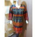 Linen Kurti Mulitcolor Stylish Design Stitched Printed Linen Kurti for Girl By Anaya Shopping Center. 