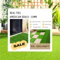 Real feel American artificial green grass mat floor table. 
