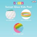 INTEX Sunset Glow Baby Pool 2ft (24" x 8.5" )  With Air Pump, 10pcs Balls & 2 Repair Patch Swimming Tub For Bath - Swimming Tub For Bath - Inflatable Pool Sunset Glow Baby Pool For Kids Inflatable Kids Bath Tub For Children - Swimming pool for kids. 