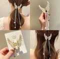 Tassel Butterfly Pearl Hair Catchers Hairpins for Girls and Women Hair accessories. 