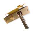 Room Door Handle Lock, HANDLE LOCK with DOUBLE BIRRING MACHINE and Brass cylinder of 3 keys. 