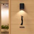 WC Sign Male Female Self Stick Signage Bathroom Sign Decor Toilet Door Sign Woman S. 