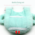 Baby Bottle Self Feeding Pillow, Flat Head Pillow Breastfeeding, Pillow, Baby Pillow, Baby Bottle Holder Support, Bottlle Holder Hands Free (Green). 
