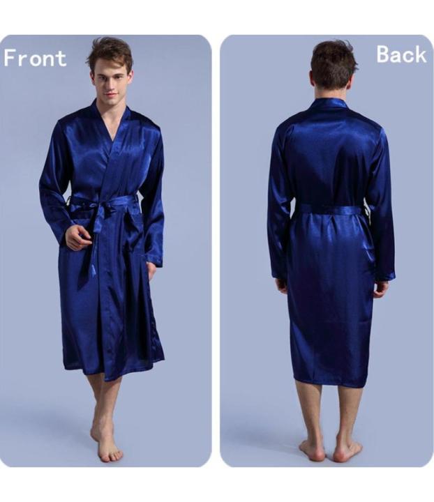 Men%20Dual%20Pocket%20Silk%20nightwear%20Gown%20-%20Image%203