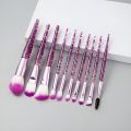 12 Pieces Glitter Makeup Brushes Set Crystal Handle Powder Brush Foundation Eyebrow Face Mascara Blush Eyeliner Tools Kits. 