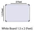 White board - Premium Quality with Free White Board Markers and Duster/ Whiteboard for Office, Home and School, Lightweight Aluminum Frame. 