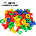 50Pcs/Set Nuts Bolts Toy Building Blocks Colorful Educational Plastic DIY Smooth Edge Bricks Toys for Toddlers. 