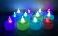 new amazing Small LED Candles, 7 Color Flameless Tea Light Candles, Operated Electric Candles, Pack of 6, White Base. 