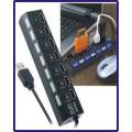 EMILY HIGH QUALITY USB HUB WITH EACH PORT LIGHT AND BUTTON. 